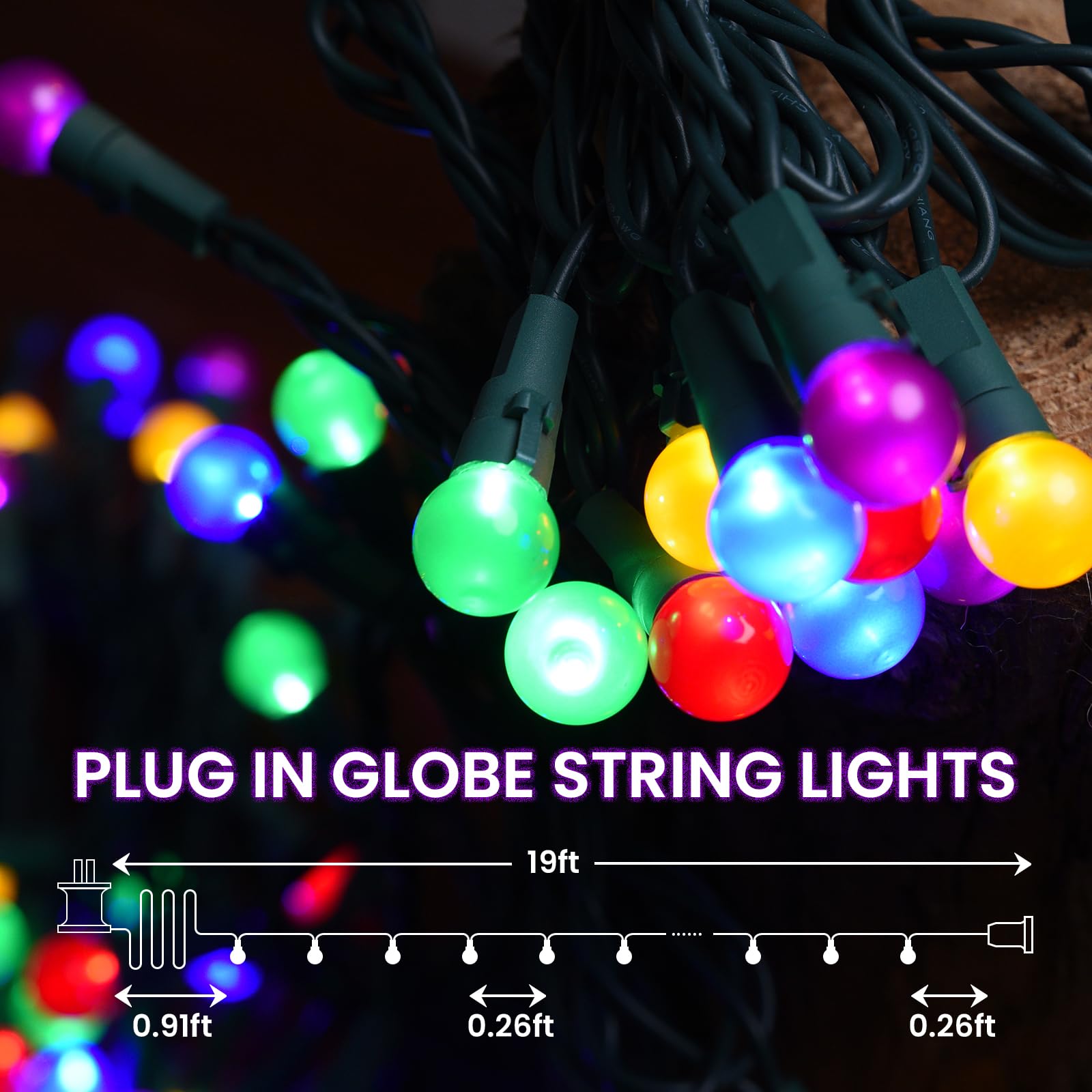 Lycklig pearled glass bulbs provide a gentle, sparkling warmth