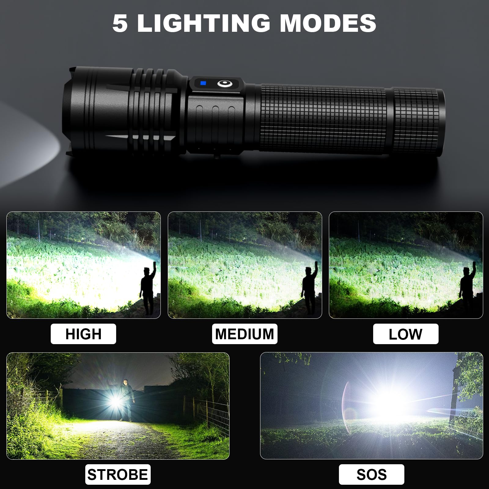 Lylting 3Pack in heavy rain highlights IPX6 waterproof reliability.