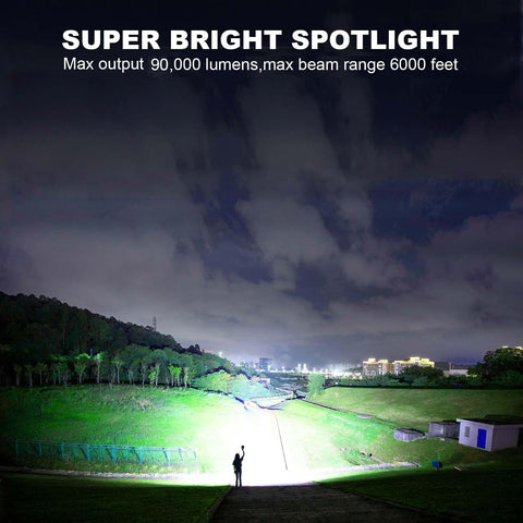 Lylting 90k lumen LED beam offers long distance visibility for outdoor tasks.