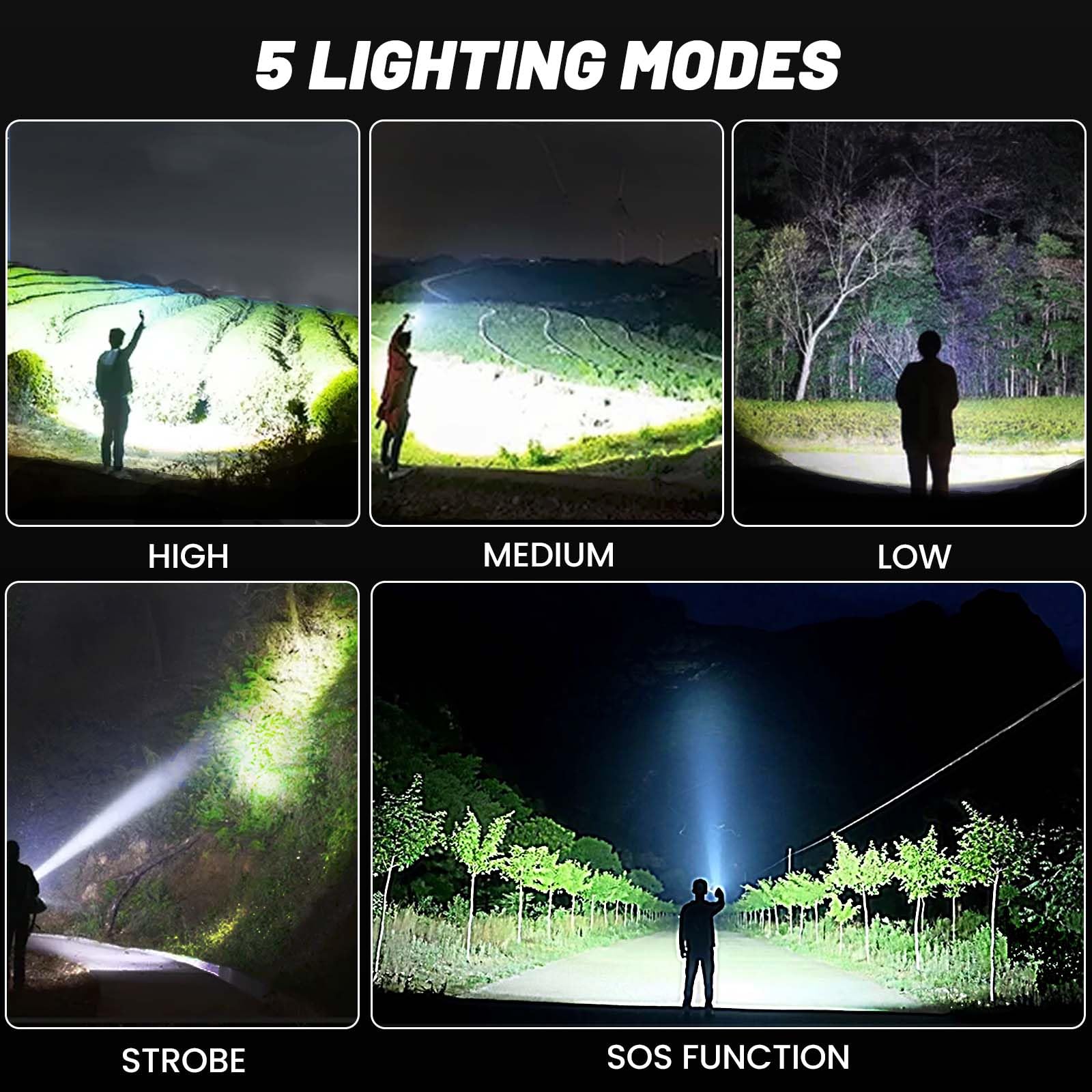 Lylting IPX7 waterproof flashlight ready for rain and outdoors