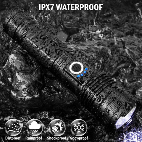 Lylting LED flashlight camping setup with included lanyard