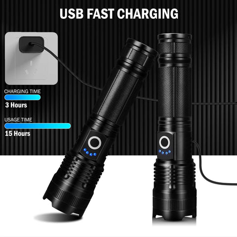 Lylting LED flashlight with five modes to fit any lighting need