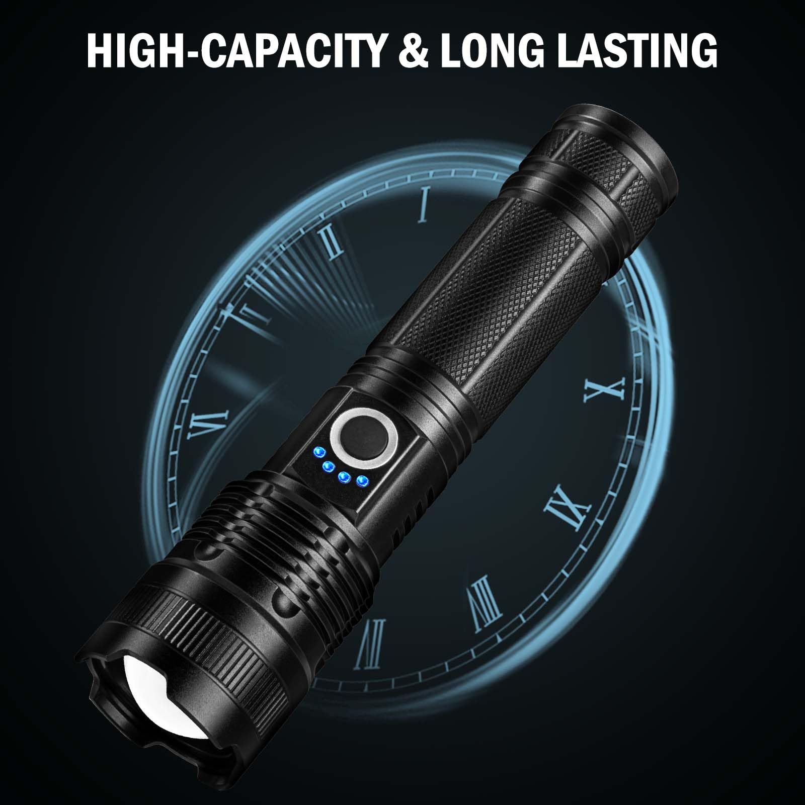 Lylting LED flashlight IPX6 waterproof design resists rain or snow