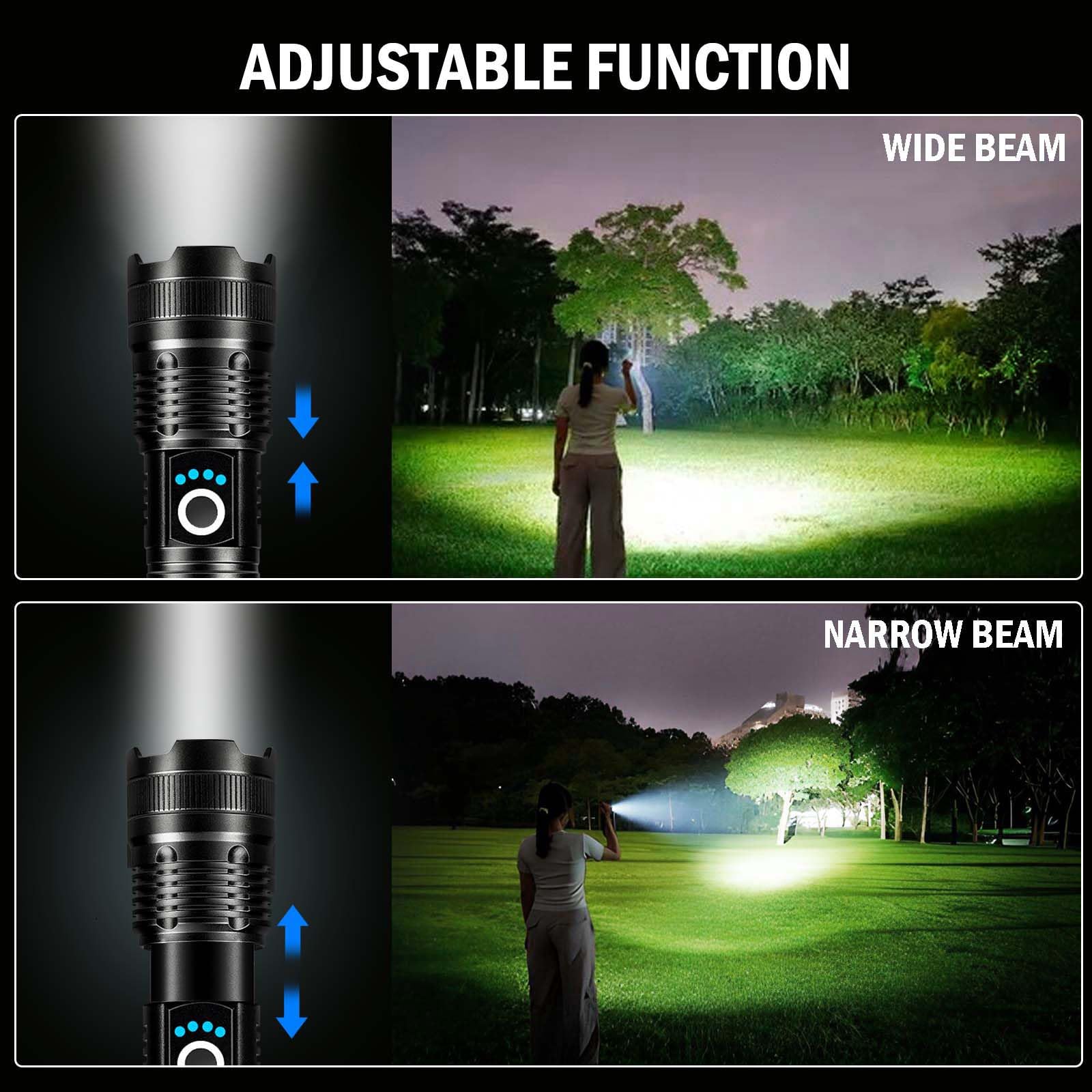 Lylting LED flashlight rugged aluminum body for tough outdoor use