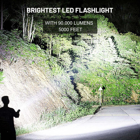 Lylting rechargeable flashlight long-range beam ideal for outdoor explorations