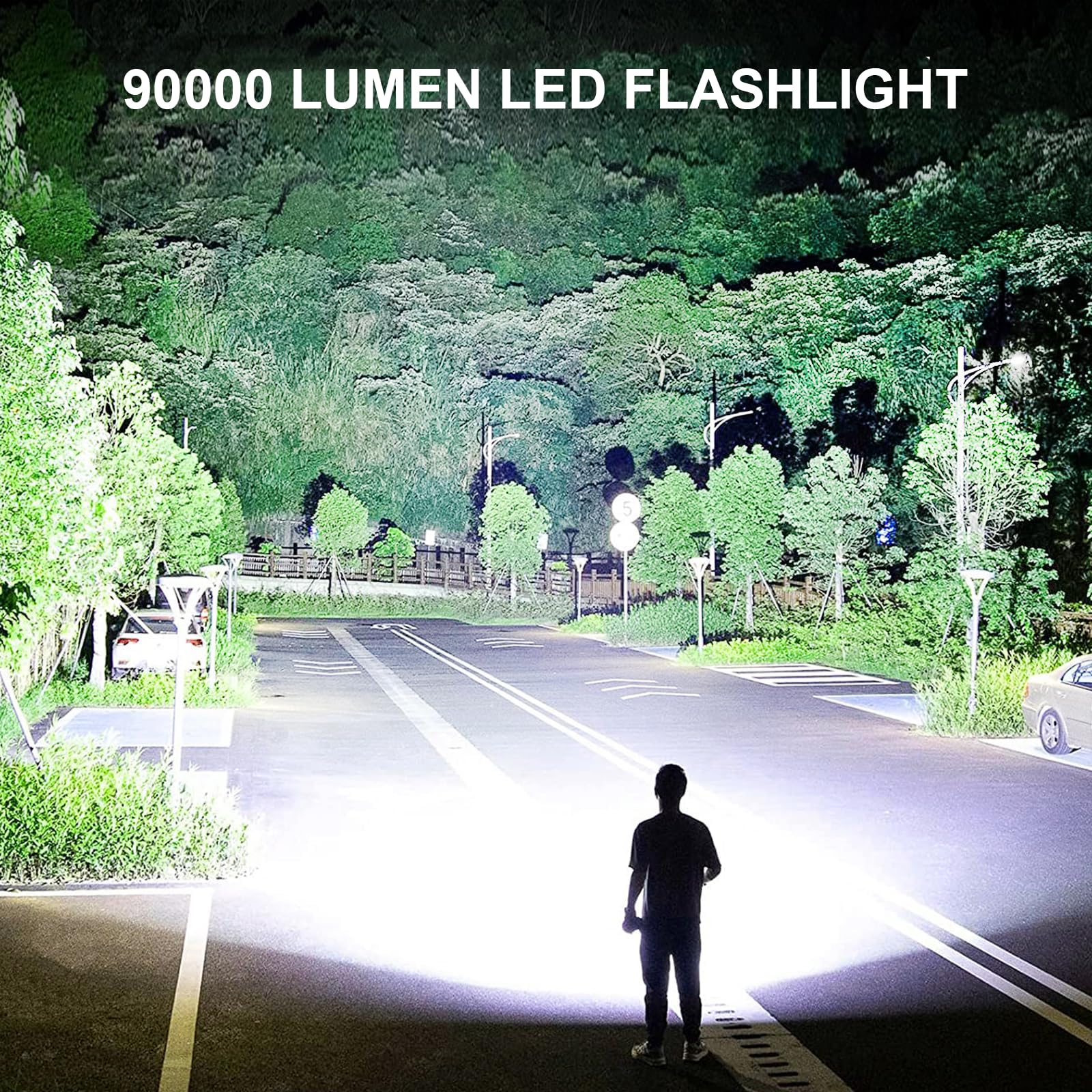 Lylting flashlight with five modes adapts to lighting needs.
