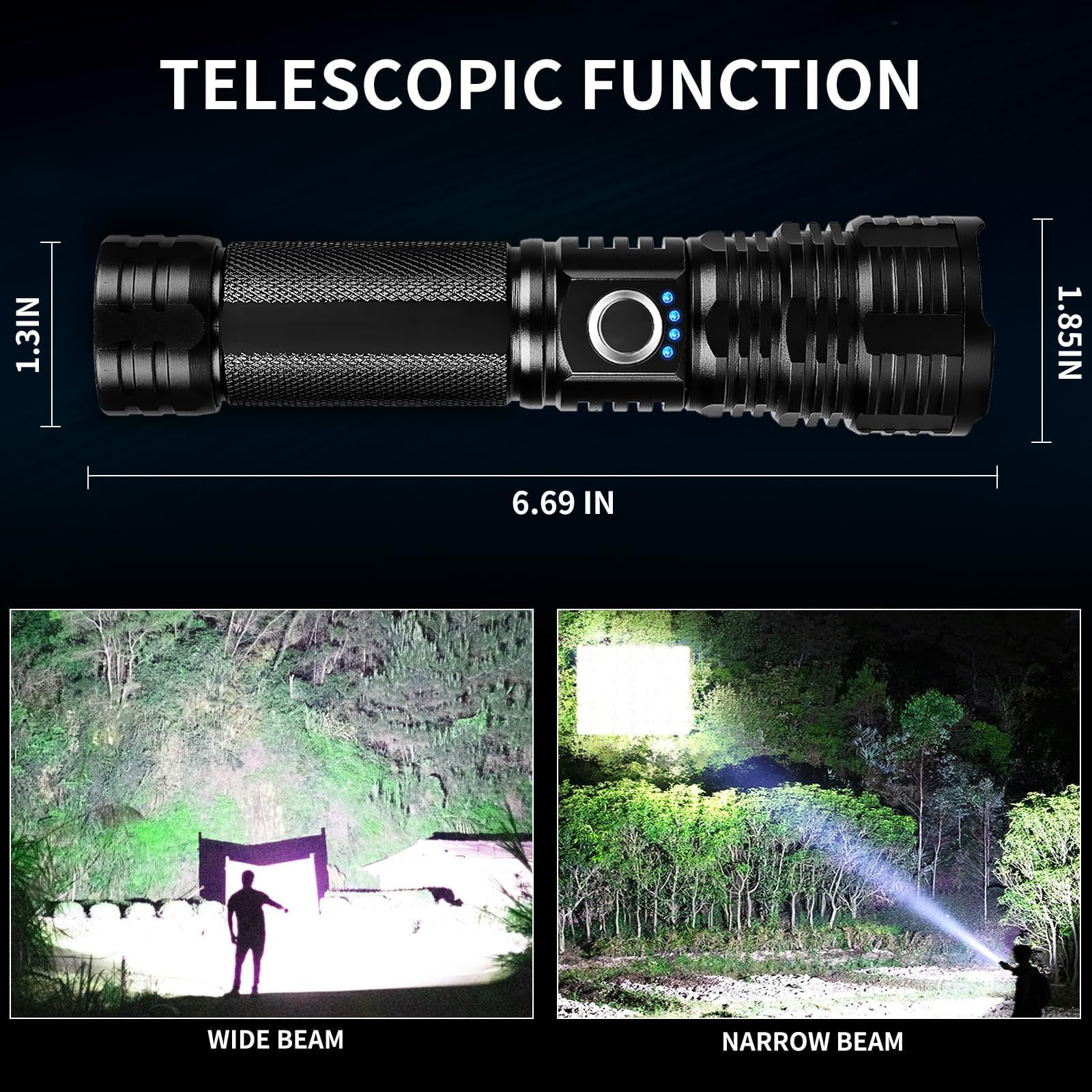 Lylting IPX6 waterproof flashlight withstands rain and moisture