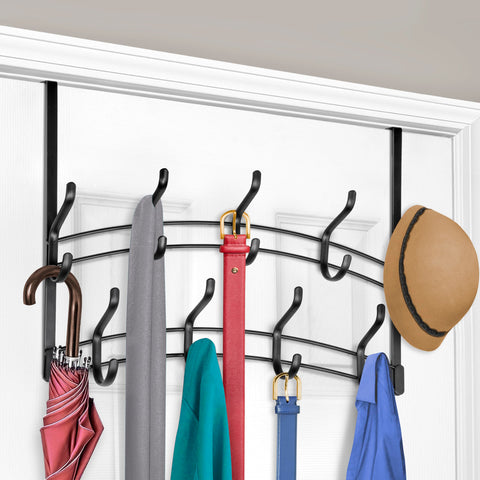 LYNK Professional Home 18-hook over-door hanger keeps shirts and accessories neatly organized.