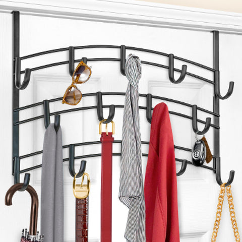 LYNK Professional 14-hook over-the-door set keeps entryways organized