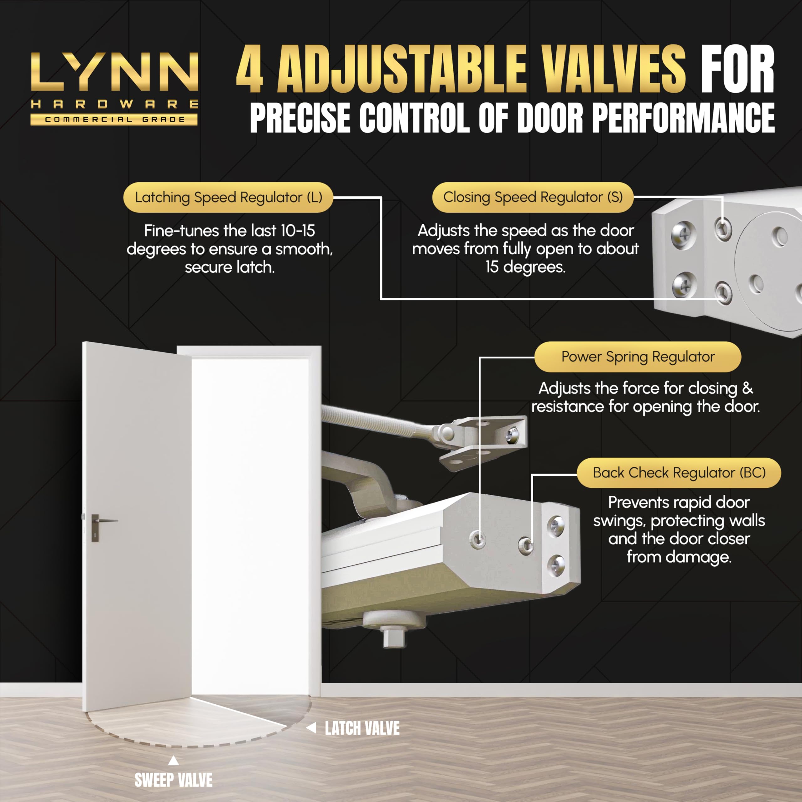 LYNN HARDWARE DC7016 installation-included hardware image signals quick setup.