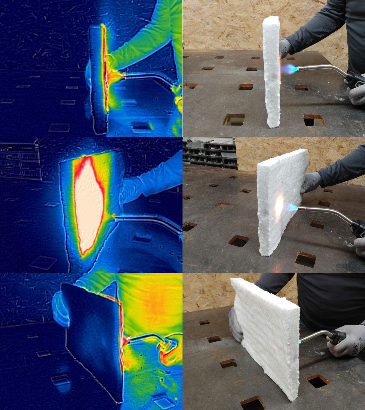 Lynn Manufacturing ceramic fiber blanket installed in chimney demonstrates radiant heat management.
