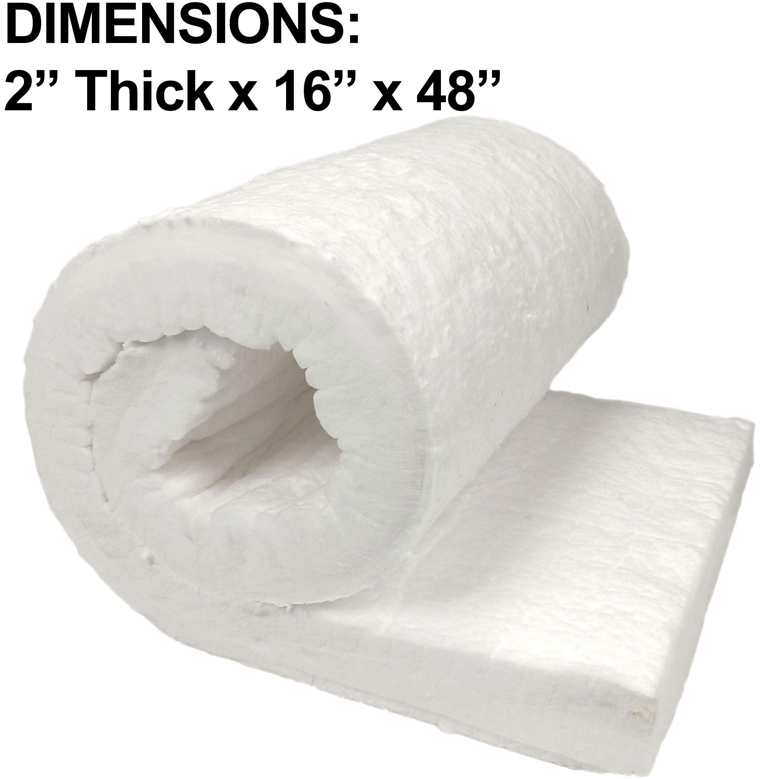 Lynn Manufacturing fireproof insulation blanket, 2 inch thick, provides durable heat protection.