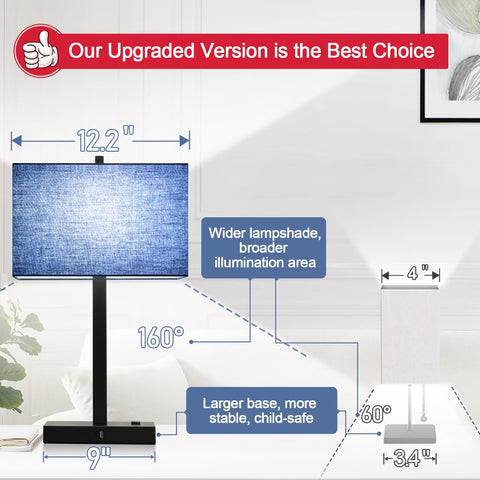 Lynnoland 3-way dimmable touch control lamp for customizable comfort