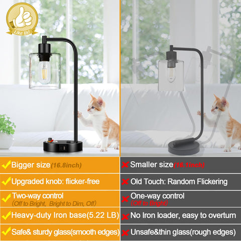 Lynnoland bedside lamps with stepless dimming for customizable reading light.
