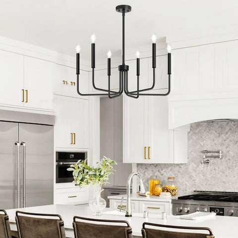 Lynnoland entryway lighting with matte black finish complements various decors.