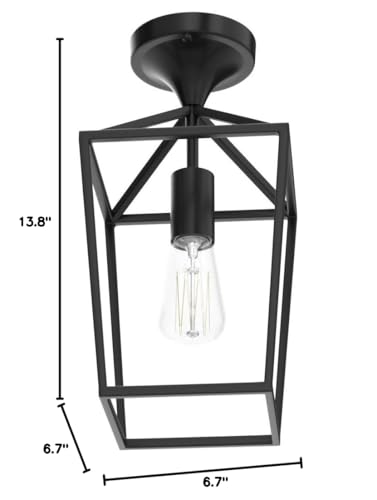 Lynnoland E26-base compatible ceiling light works with standard bulbs for versatile lighting.