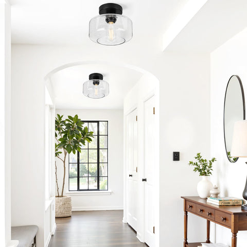 Lynnoland eight-point-seven-inch diameter fits hallways and entryways.