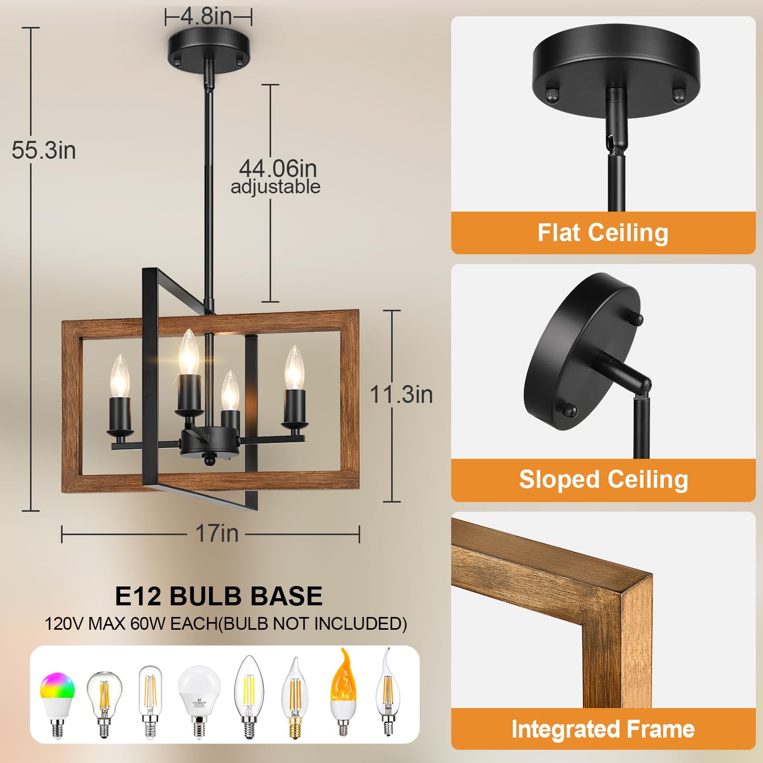 Lynnoland ceiling mount setup shows clean, secure installation