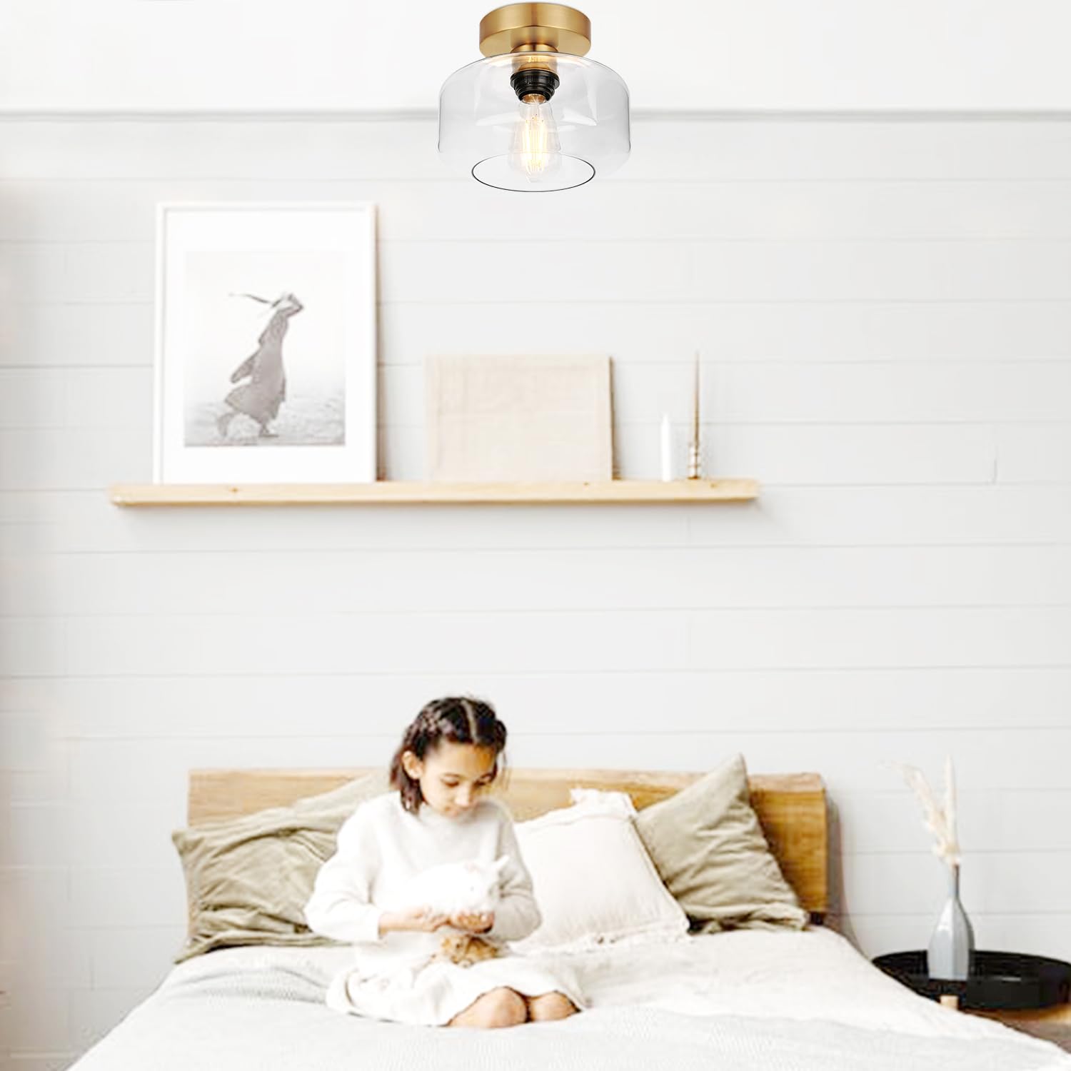 Lynnoland canopy measures 4.6 inches for clean ceiling mount