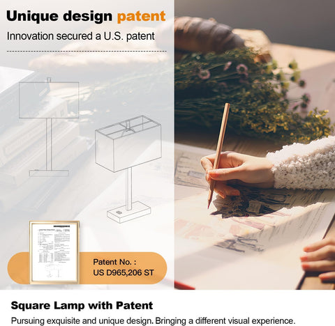 Lynnoland weighted base provides stability on bedside or desk.