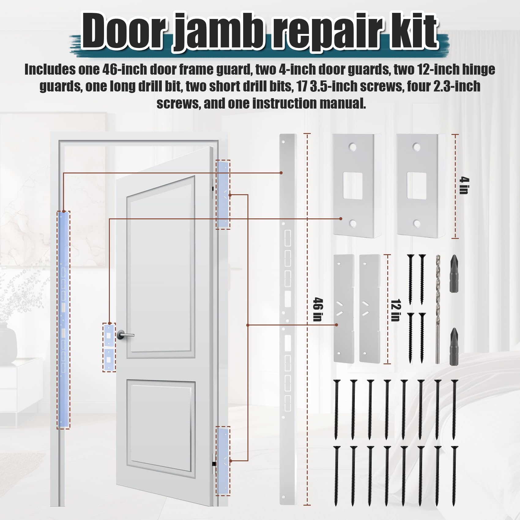 Lnytfee door latch plates protect the latch area for lasting security.