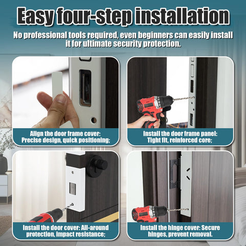 Lnytfee screws included for quick, secure door frame installation.