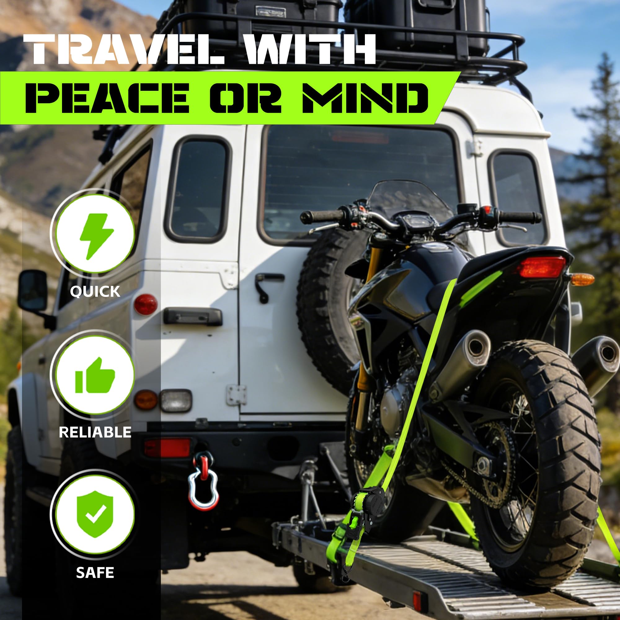 LynxHold strap securing a motorcycle with confidence