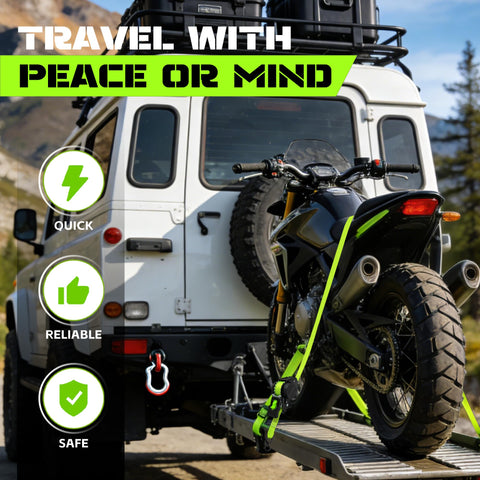 LynxHold strap securing a motorcycle with confidence