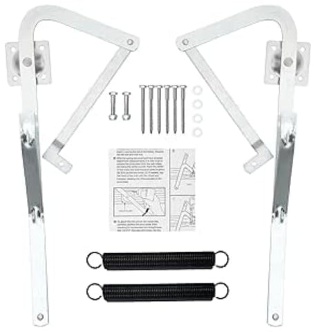 Lynzro 55-2 installation-instructions: hinges with springs for Werner ladders, enabling quick setup.