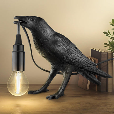 LYOOWNG Crow Table Lamp beside the bed provides relaxing night lighting
