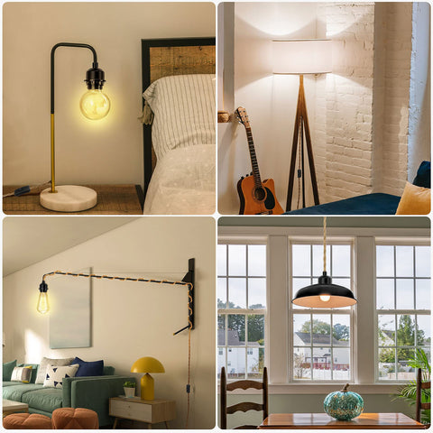 Creative DIY lighting with cages or shades for unique decor.