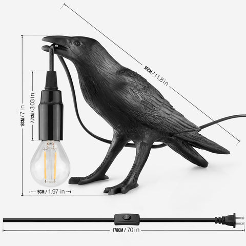LYOOWNG Gothic crow decor light adds dramatic silhouette to living spaces