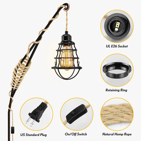 LYOOWNG pendant with on/off switch offers quick lighting control.