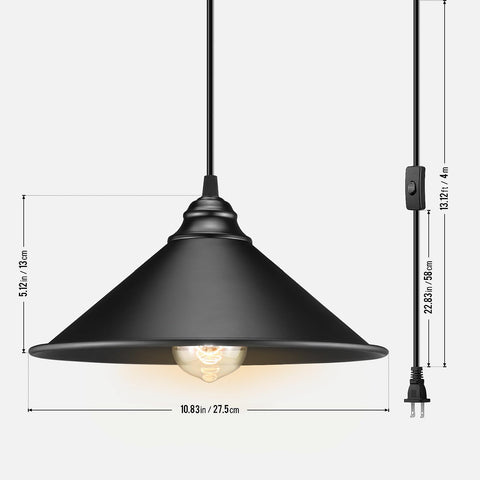 LYOOWNG dining area with big black pendant creating warm ambience