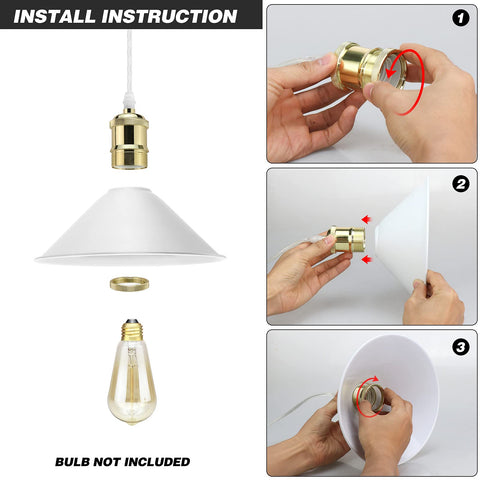 Small black LYOOWNG plug-in pendant light adds modern contrast