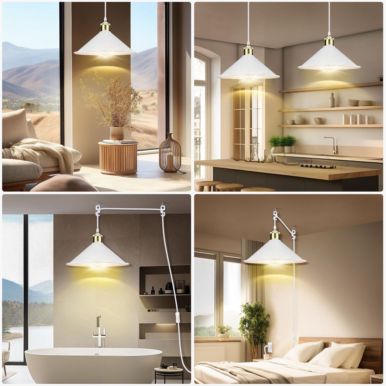 LYOOWNG hanging light with 13 ft cord for adjustable dramatic lighting.