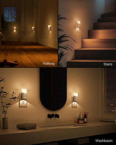 Lyridz compact plug-in night light fits into tight outlets