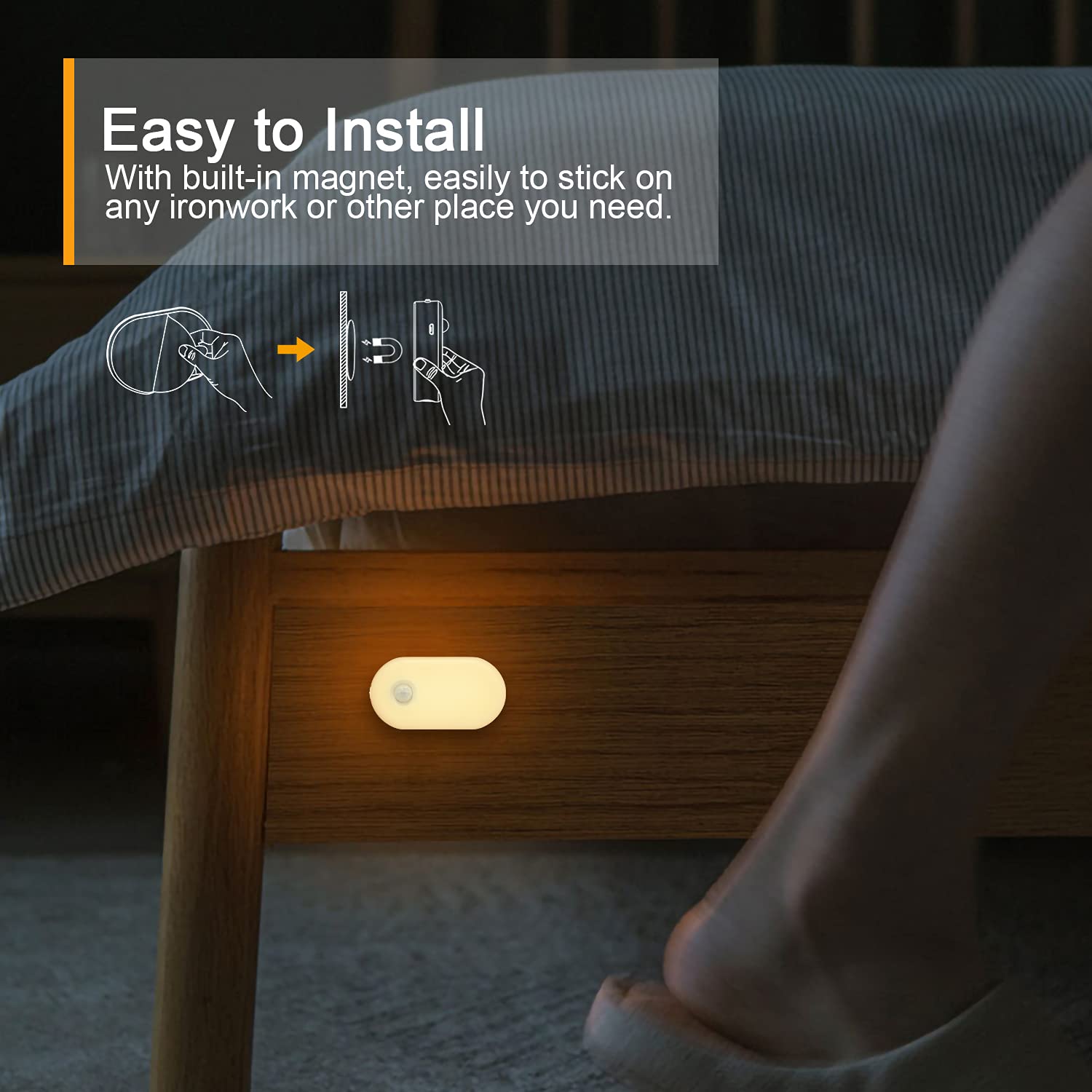 Lyridz night light suitable for bathroom or kitchen use with gentle ambience.