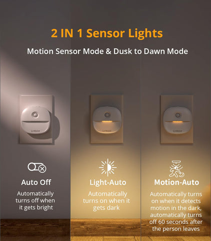Lyridz dimmable night light with 1–50 lm brightness and easy controls
