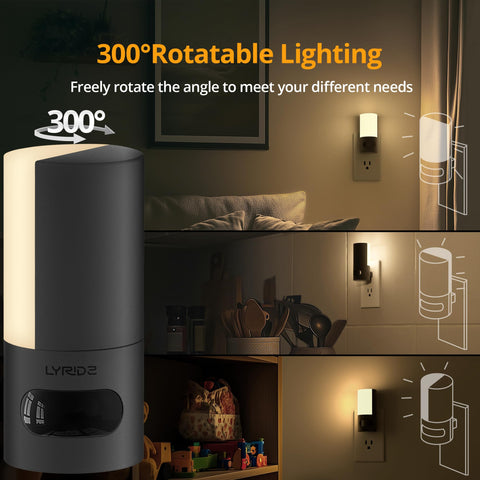 Lyridz rotatable night light side angle for flexible lighting