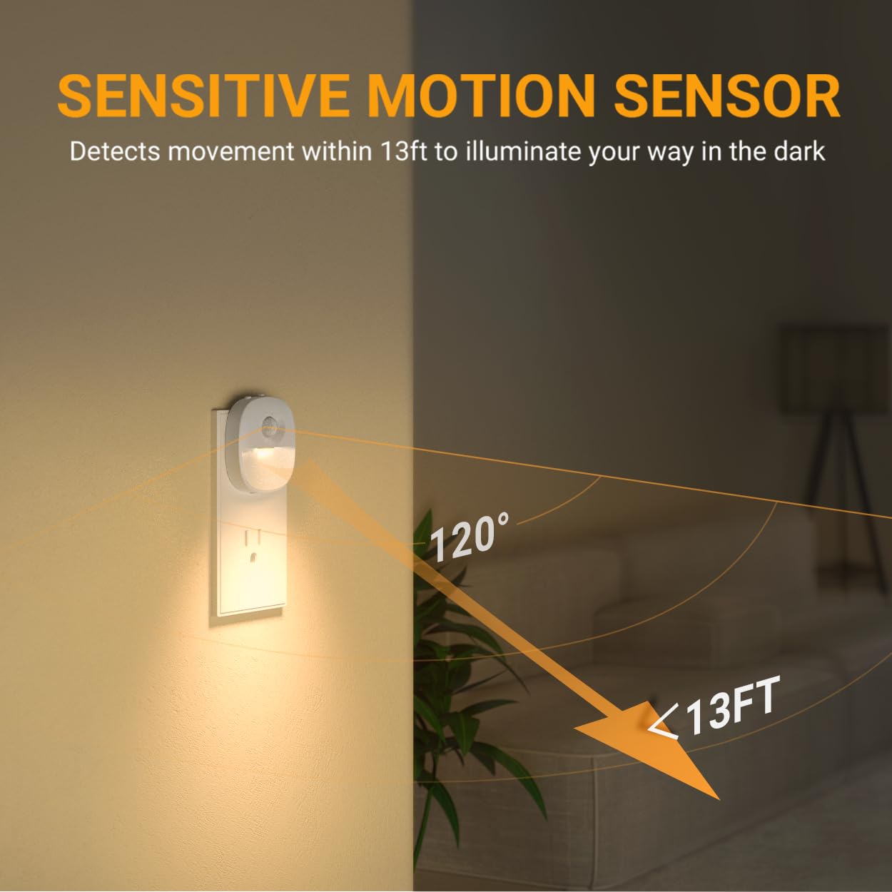 Lyridz dusk-to-dawn sensor night light automatically lights when ambient light is low
