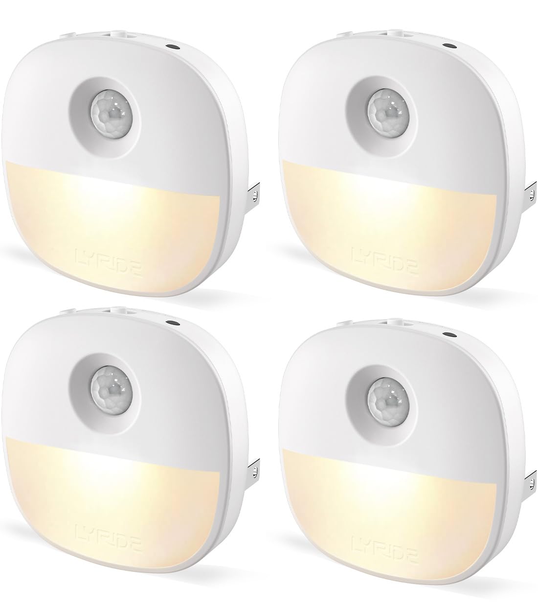 Lyridz plug-in night light with motion sensor in hallway for safe nighttime navigation