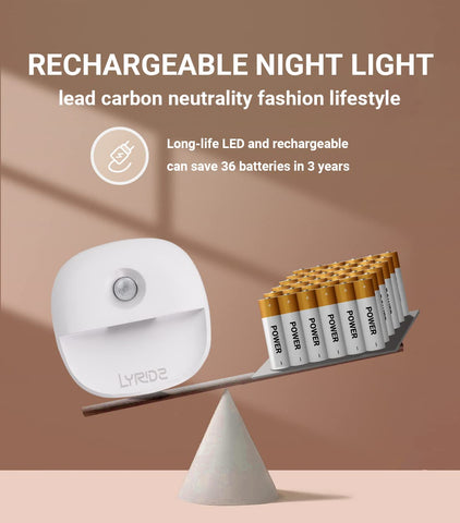 Lyridz motion-sensor night light guides hallway navigation during the night.