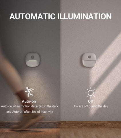 Lyridz soft 6500K glow provides gentle night illumination.
