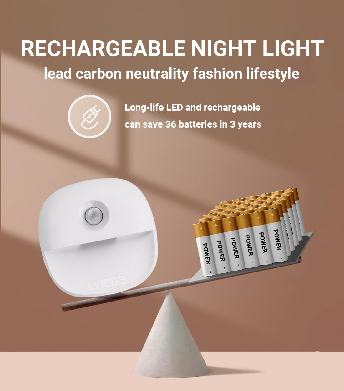 Lyridz USB-rechargeable design eliminates disposable batteries and frequent replacements.