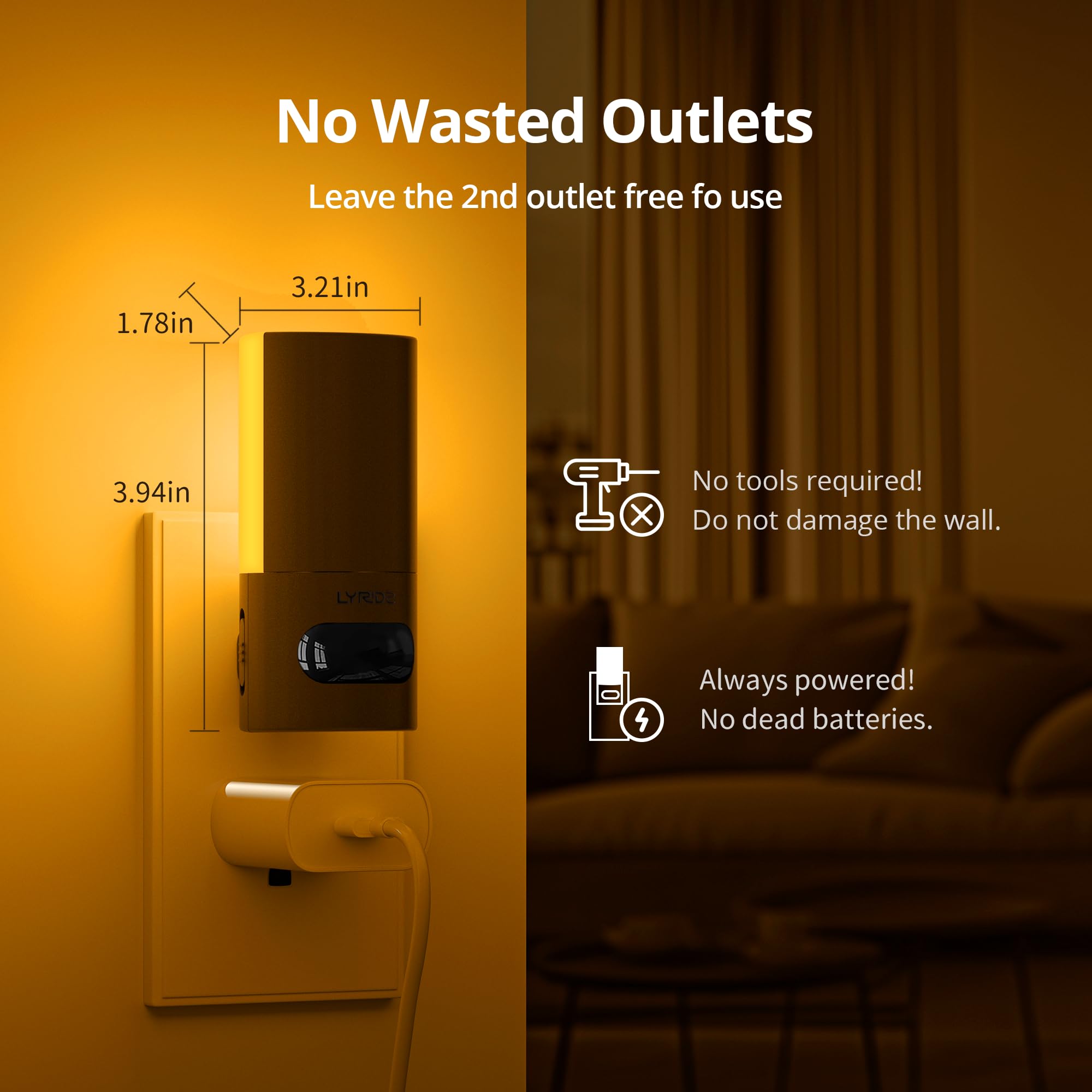 Lyridz rotatable design lets you aim light where you need it most