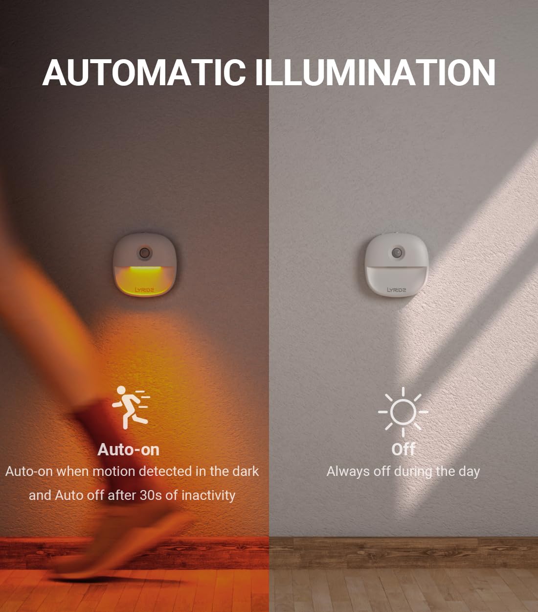 Lyridz 3-pack dimmable night lights offer soft lighting in nursery spaces.