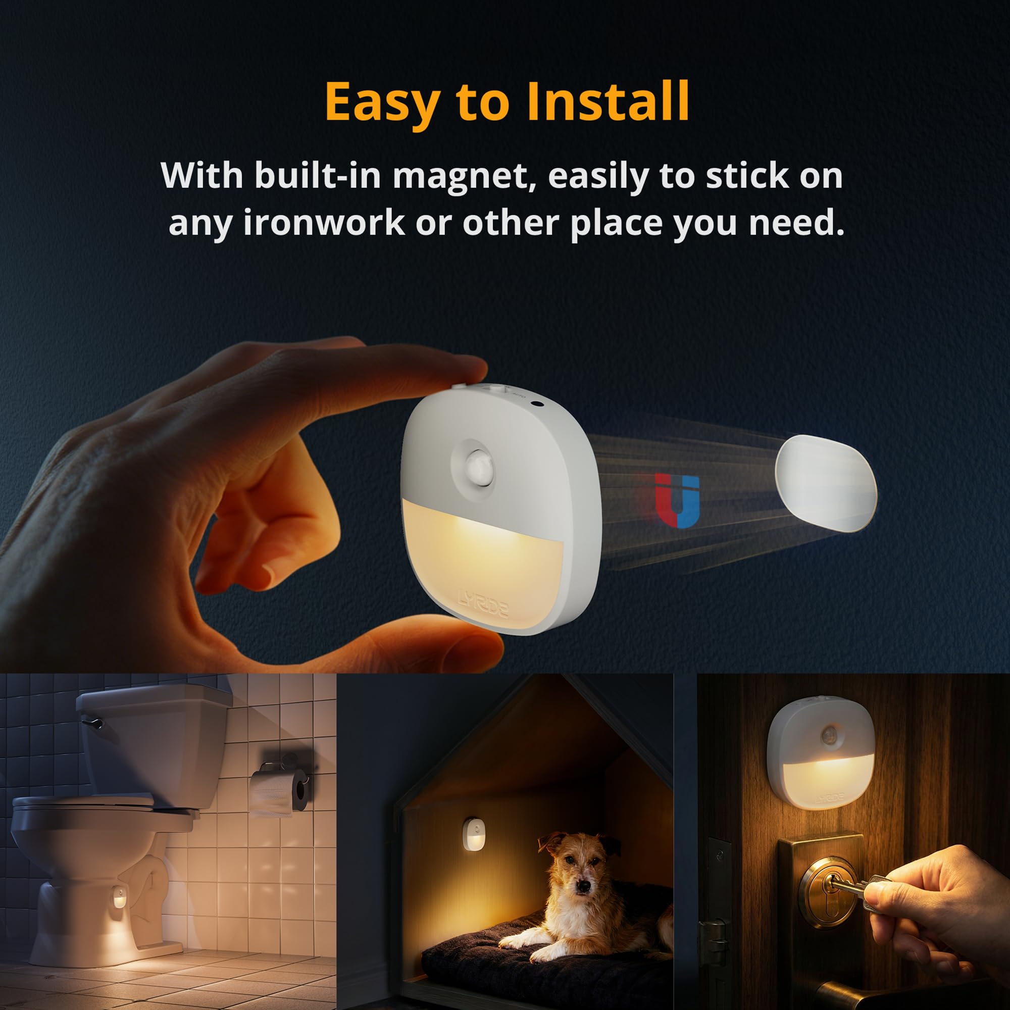 Lyridz warm 2700K light provides soft, non-dazzling ambience.