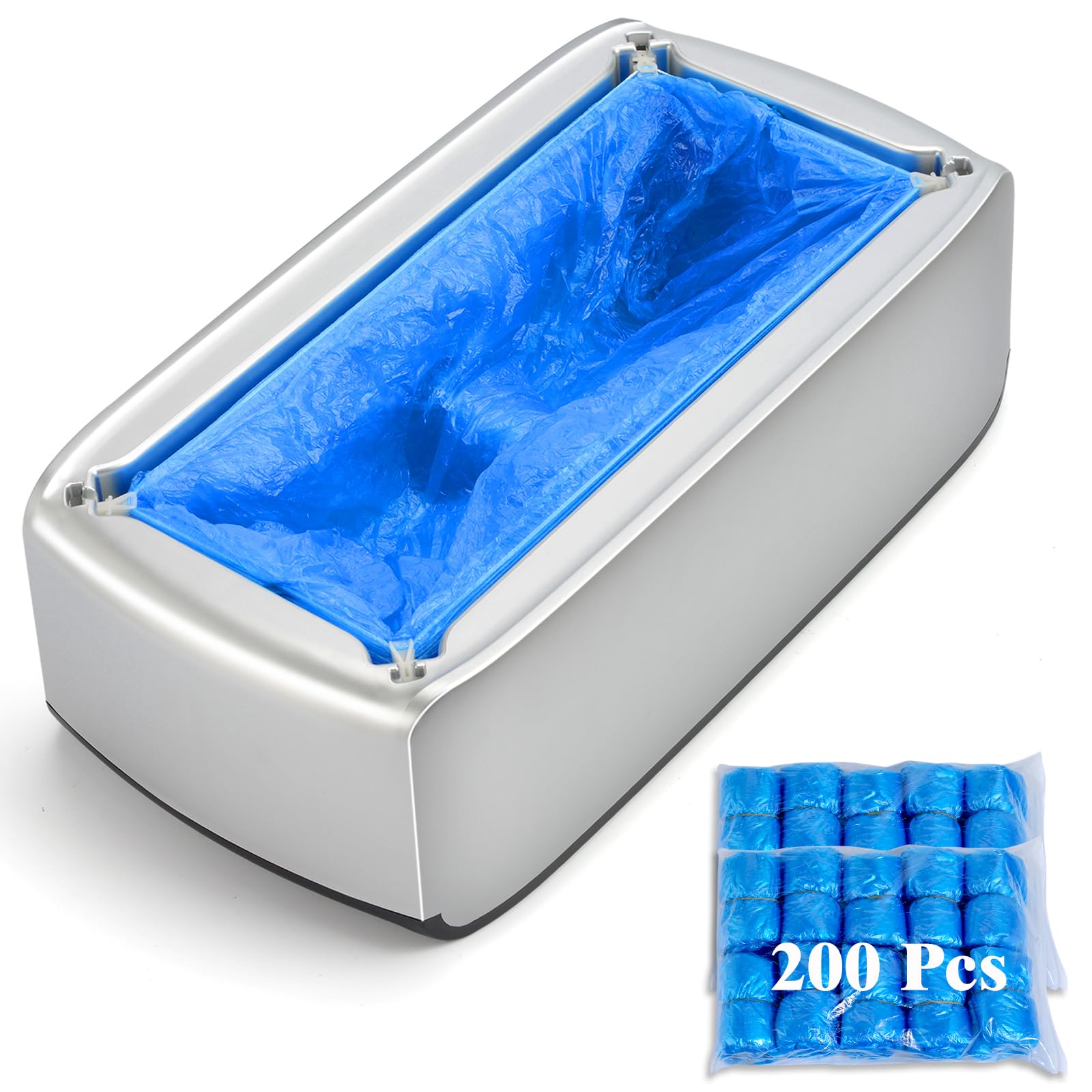 LYSHIYI shoe cover dispenser front view, durable build for fast, hands-free operation