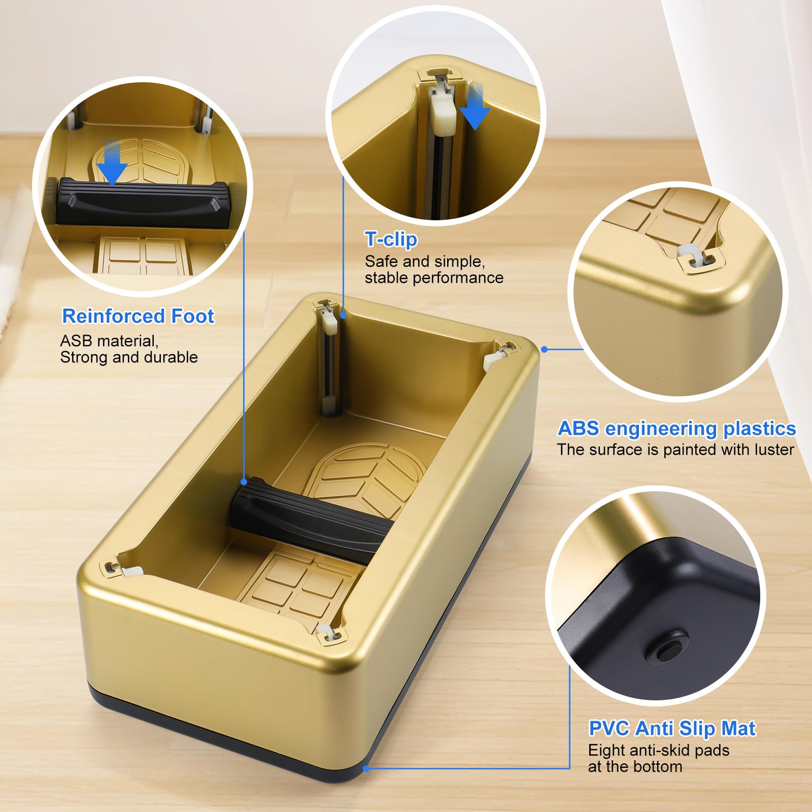 LYSHIYI shoe cover mechanism with pedal enables hands-free operation.